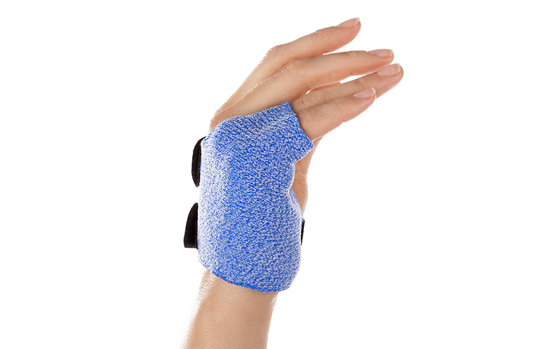 Ulnar Gutter Orthosis in Orficast More Blue