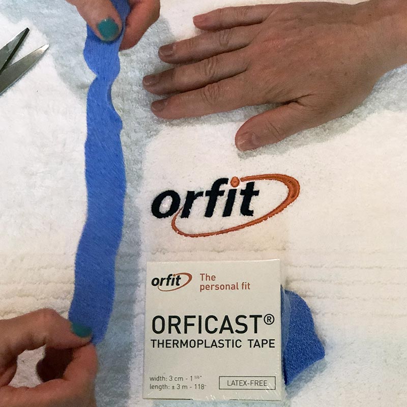 Measuring Orficast for the full finger wrap